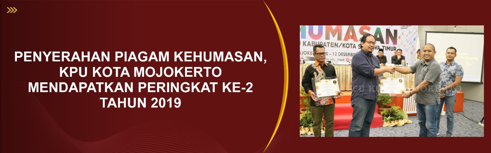 Penghargaan Kehumasan KPU Kota Mojokerto